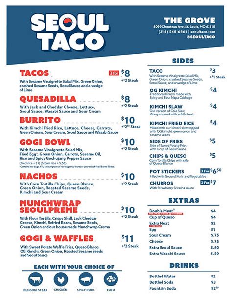 seoul taco grove|seoul taco menu.